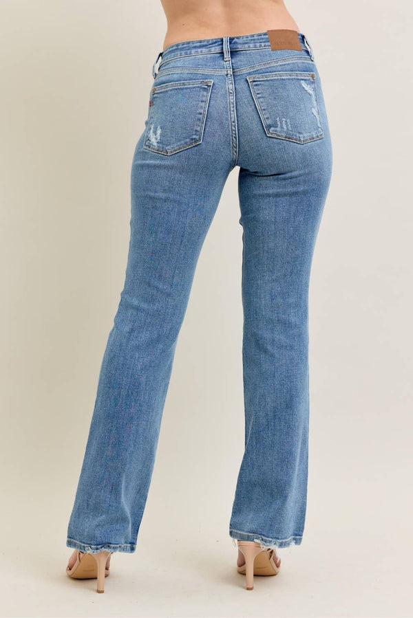 Judy Blue MR VINTAGE WASH BOOT CUT w/ DESTROY HEM