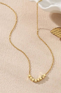 TITANIUM STEEL NON-TARNISH CLASSIC CUBE NECKLACE