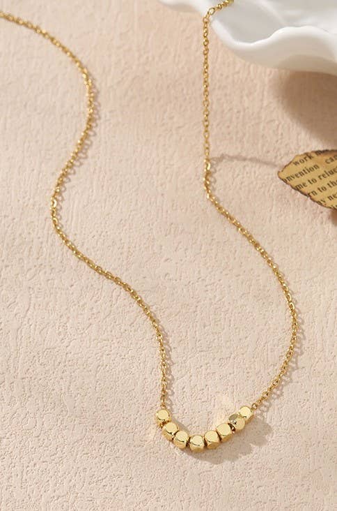 TITANIUM STEEL NON-TARNISH CLASSIC CUBE NECKLACE