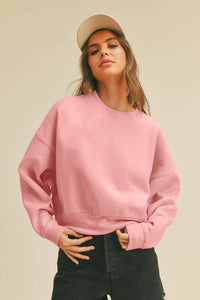 Short Cropped Long Sleeve Sweatshirt