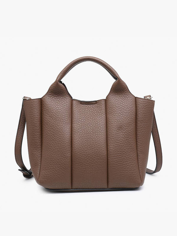Maddox Paneled Satchel w/ Long Strap