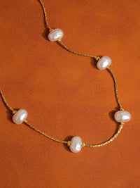 Ida 18K Non-Tarnish Petite Pearl Necklace