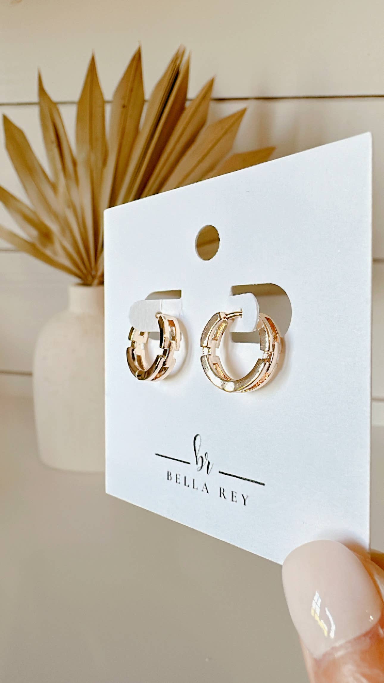 Courtney 18k gold plated huggie hoops - hypoallergenic