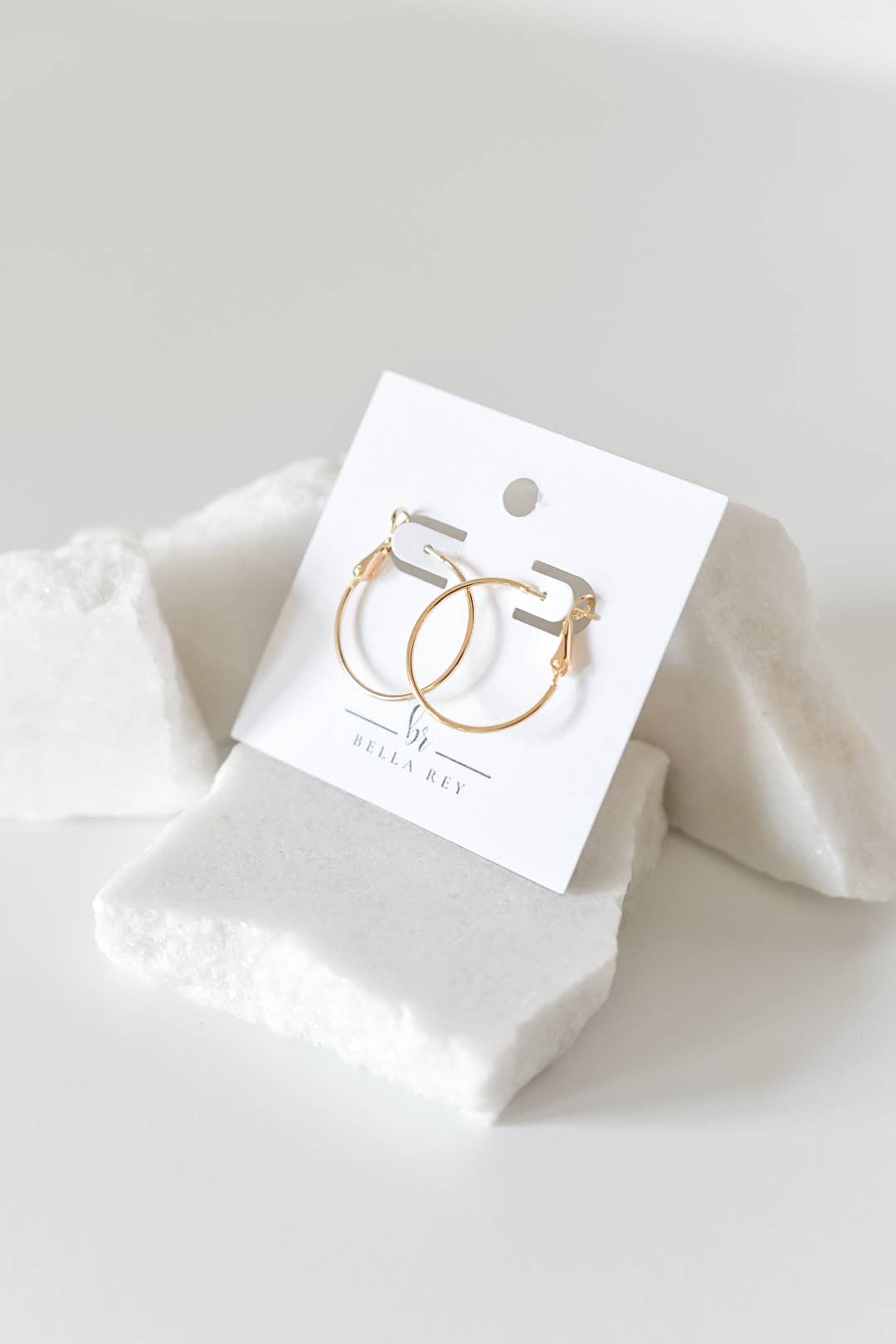 18k gold plated hoop earrings - hypoallergenic