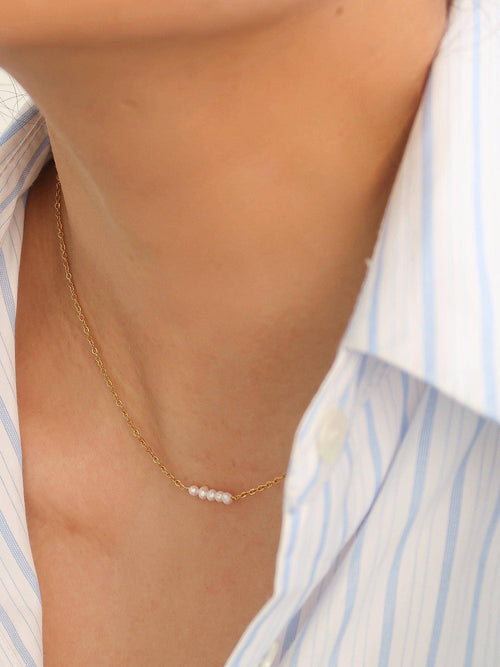 18K Non-Tarnish Petite Pearl Chokers
