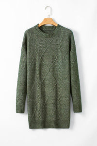Grace Cable Knit Loose Fit Knit Sweater Dress