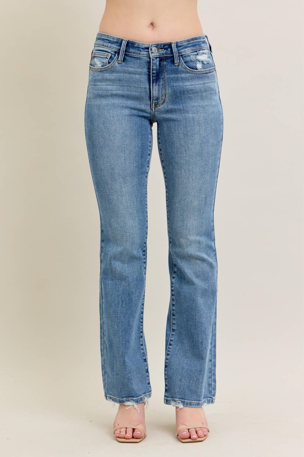 Judy Blue MR VINTAGE WASH BOOT CUT w/ DESTROY HEM