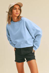 Short Cropped Long Sleeve Sweatshirt