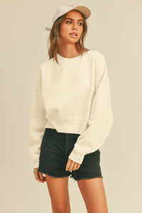 Short Cropped Long Sleeve Sweatshirt