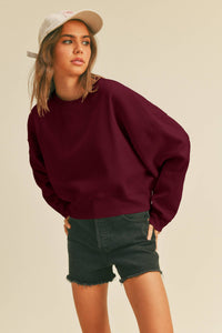 Short Cropped Long Sleeve Sweatshirt