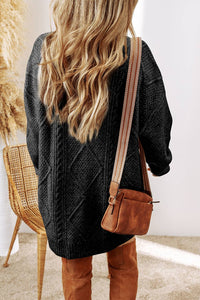 Grace Cable Knit Loose Fit Knit Sweater Dress