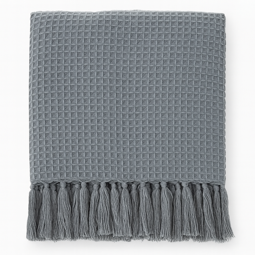 Classic Waffle Weave 50x60 Inch Throw Blanket