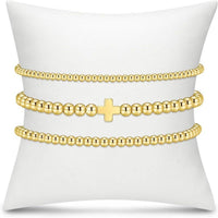 CROSS MULTILAYER BALL CHAIN BRACELET