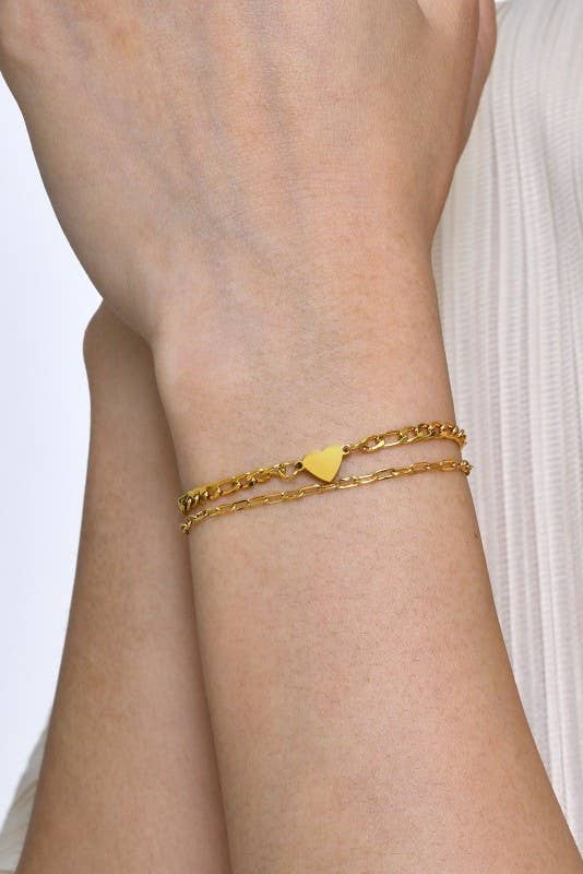 18K STAINLESS STEEL TARNISH FREE RHINE BRACELET