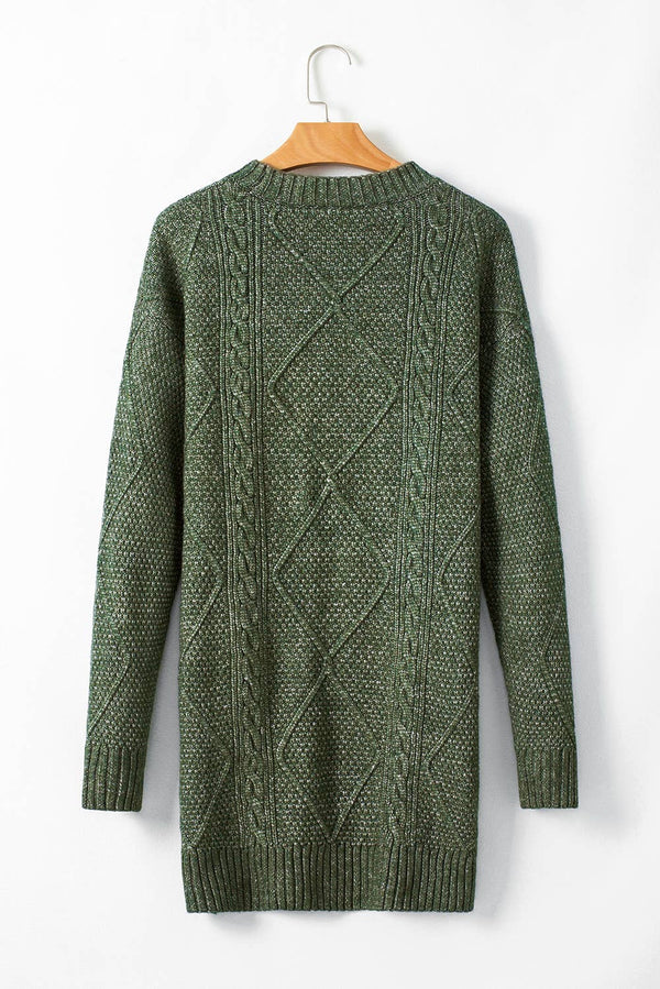 Grace Cable Knit Loose Fit Knit Sweater Dress