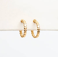 The Ali gold plated dainty hoop studs- hypoallergenic
