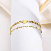 18K STAINLESS STEEL TARNISH FREE RHINE BRACELET