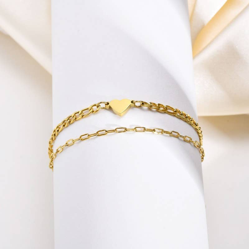 18K STAINLESS STEEL TARNISH FREE RHINE BRACELET