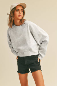 Short Cropped Long Sleeve Sweatshirt