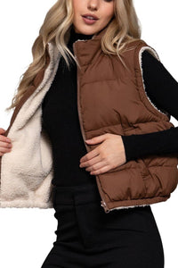 Reversible Fur Padding Vest