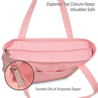 DALIX 20" Solid Color Cotton Canvas Tote Bag