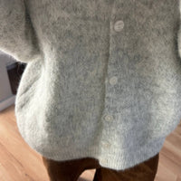 Soft Wool Blend Knit Cardigan Women Button Front Sweater
