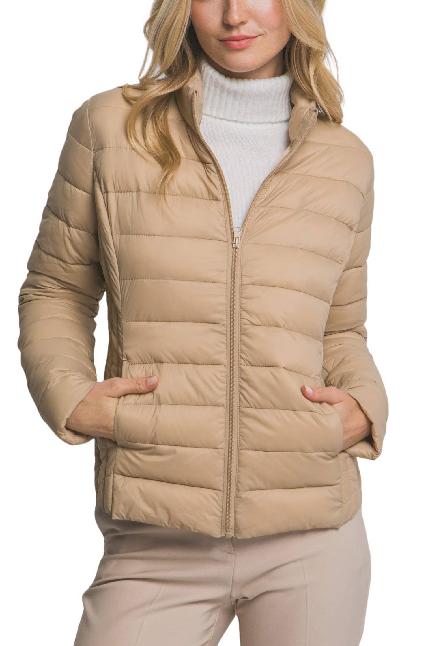 Ultra Lightweight Padded Thermal Zip Up Jacket