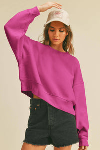 Short Cropped Long Sleeve Sweatshirt