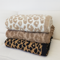 Taupe-Gray Leopard Ultra Soft 50"x60" Throw Blanket