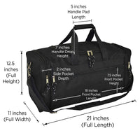 DALIX 21" Blank Sports Duffle Bag Gym Bag Travel Duffel