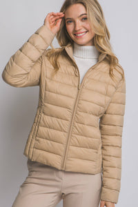 Ultra Lightweight Padded Thermal Zip Up Jacket