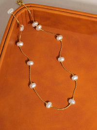 Ida 18K Non-Tarnish Petite Pearl Necklace